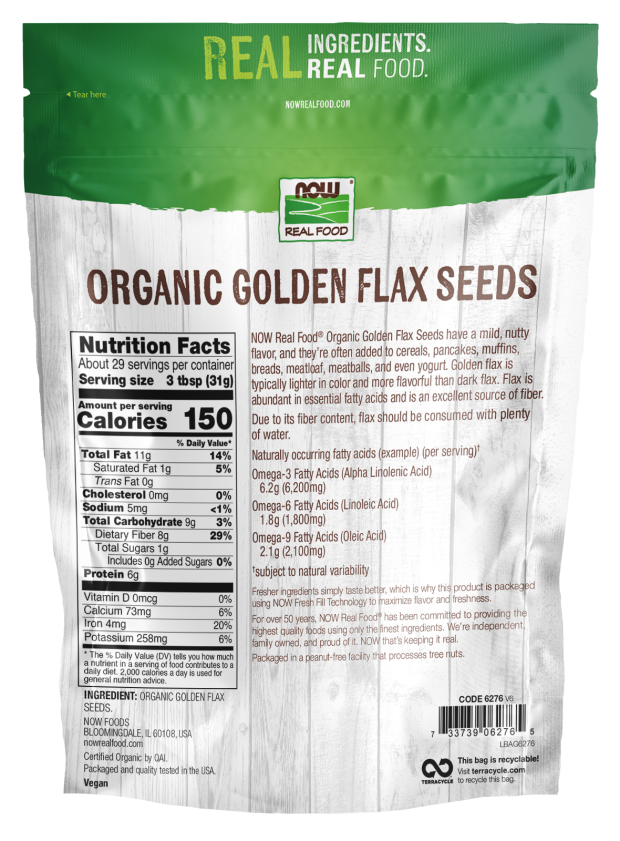 Golden Flax Seeds, Organic - Image 4