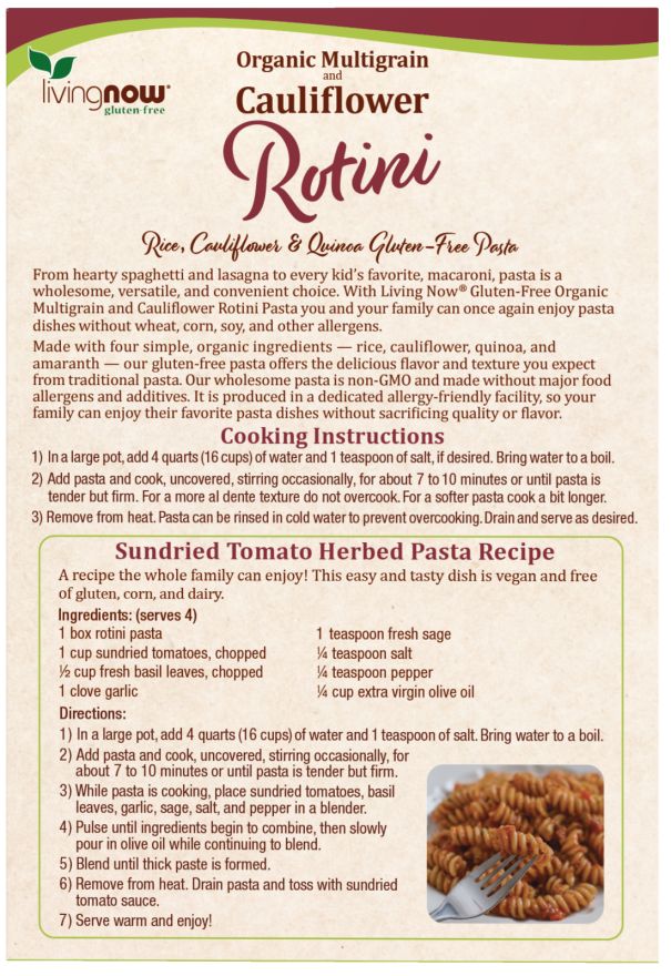 Cauliflower and Multigrain Rotini Pasta, Organic - Image 4