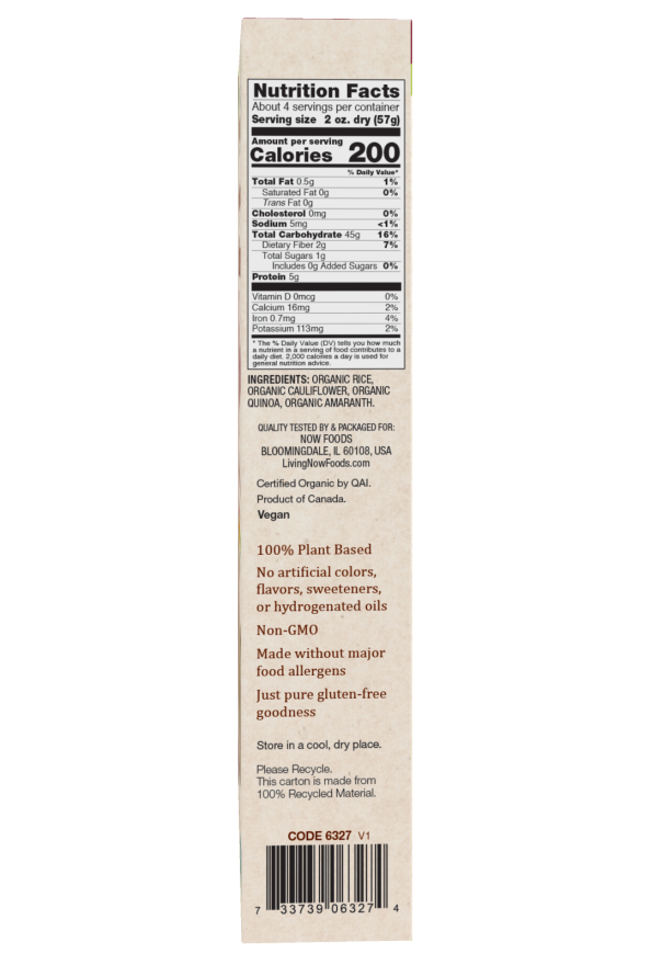 Cauliflower and Multigrain Rotini Pasta, Organic - Image 2