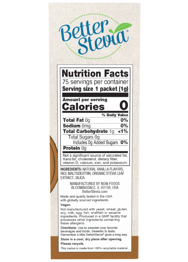 BetterStevia® French Vanilla packets - Image 2