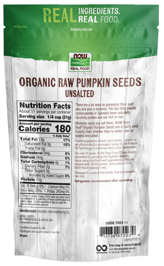 Pumpkin Seeds, Organic, Raw & Unsalted - Image 2