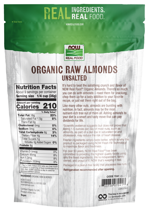 Almonds, Organic, Raw & Unsalted - Image 2
