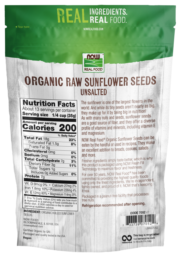 Sunflower Seeds, Organic, Raw & Unsalted - Image 2