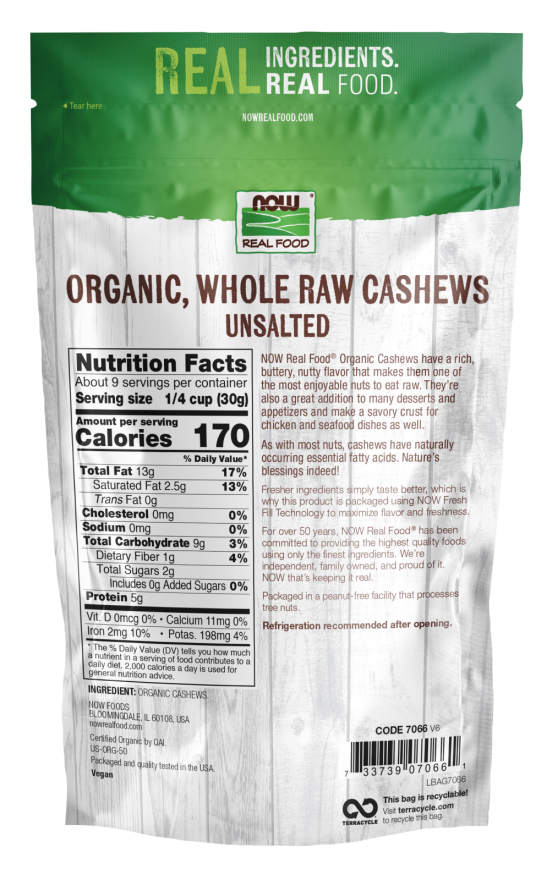 Cashews, Organic, Whole, Raw & Unsalted - Image 2