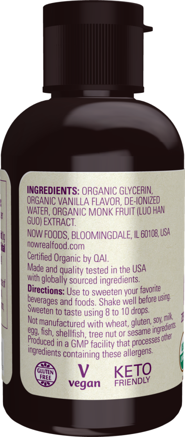 Monk Fruit Vanilla Liquid, Organic - Image 3
