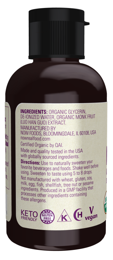Monk Fruit Liquid, Organic Alcohol-Free Glycerite - Image 2