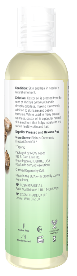 Castor Oil in Plastic Bottle, Organic - Image 2