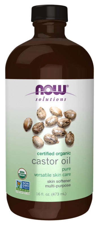 Castor Oil in Glass Bottle, Organic