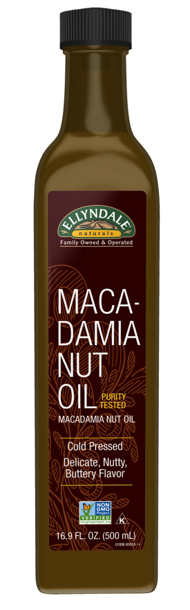 Macadamia Nut Cooking Oil in Glass Bottle